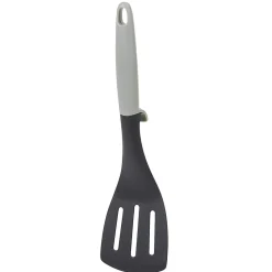 Gifi Spatule ajourée polyamide manche en polypropylène gris noir