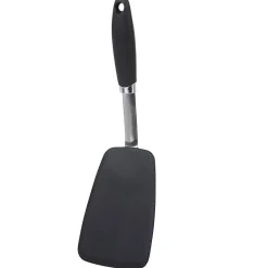 Gifi Spatule de cuisine en inox et silicone noir