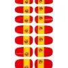 Gifi Beauté^Sticker ongles supporter Espagne x14