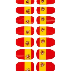 Gifi Beauté^Sticker ongles supporter Espagne x14