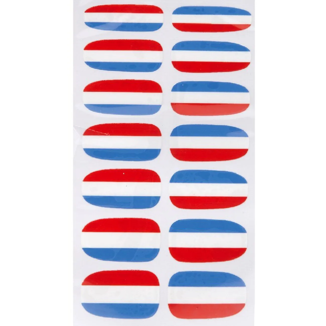 Gifi Beauté^Sticker ongles tricolore supporter France x14