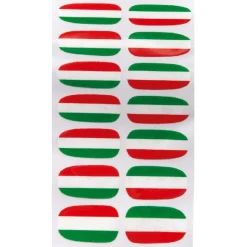 Gifi Beauté^Sticker ongles tricolore supporter Italie x14