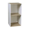 Gifi Rangement|Structure 2 casiers Box Cube blanc et naturel 35,2x30xH69,2cm