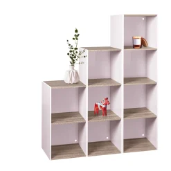 Gifi Rangement|Structure 2 casiers Box Cube blanc et naturel 35,2x30xH69,2cm