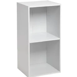 Gifi Rangement|Structure Box Cube 2 cases 35,2x30x69,2cm bois blanc