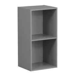 Gifi Rangement|Structure Box Cube 2 cases 35x30x70cm bois gris