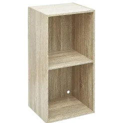 Gifi Rangement|Structure Box Cube 2 cases 35x30x70cm bois naturel