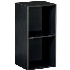 Gifi Rangement|Structure Box Cube 2 cases 35,2x30x69,2cm bois noir