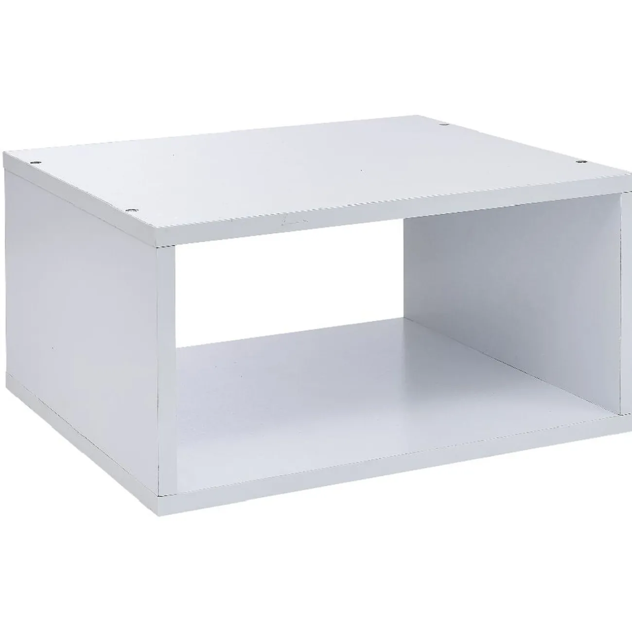 Gifi Rangement|Structure Box Cube demi cube 35x30x17cm métal blanc