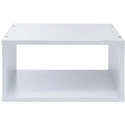 Gifi Rangement|Structure Box Cube demi cube 35x30x17cm métal blanc