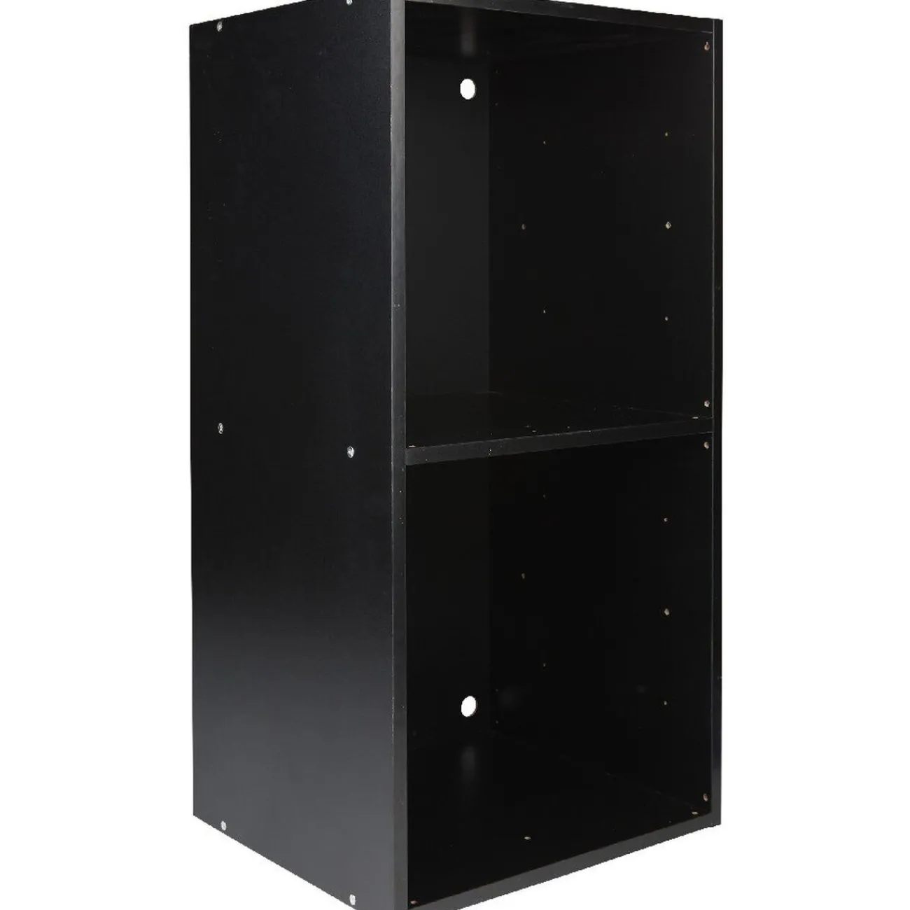 Gifi Rangement|Structure étagère 2 cases bois noir