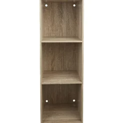 Gifi Rangement|Structure étagère 3 cases bois clair