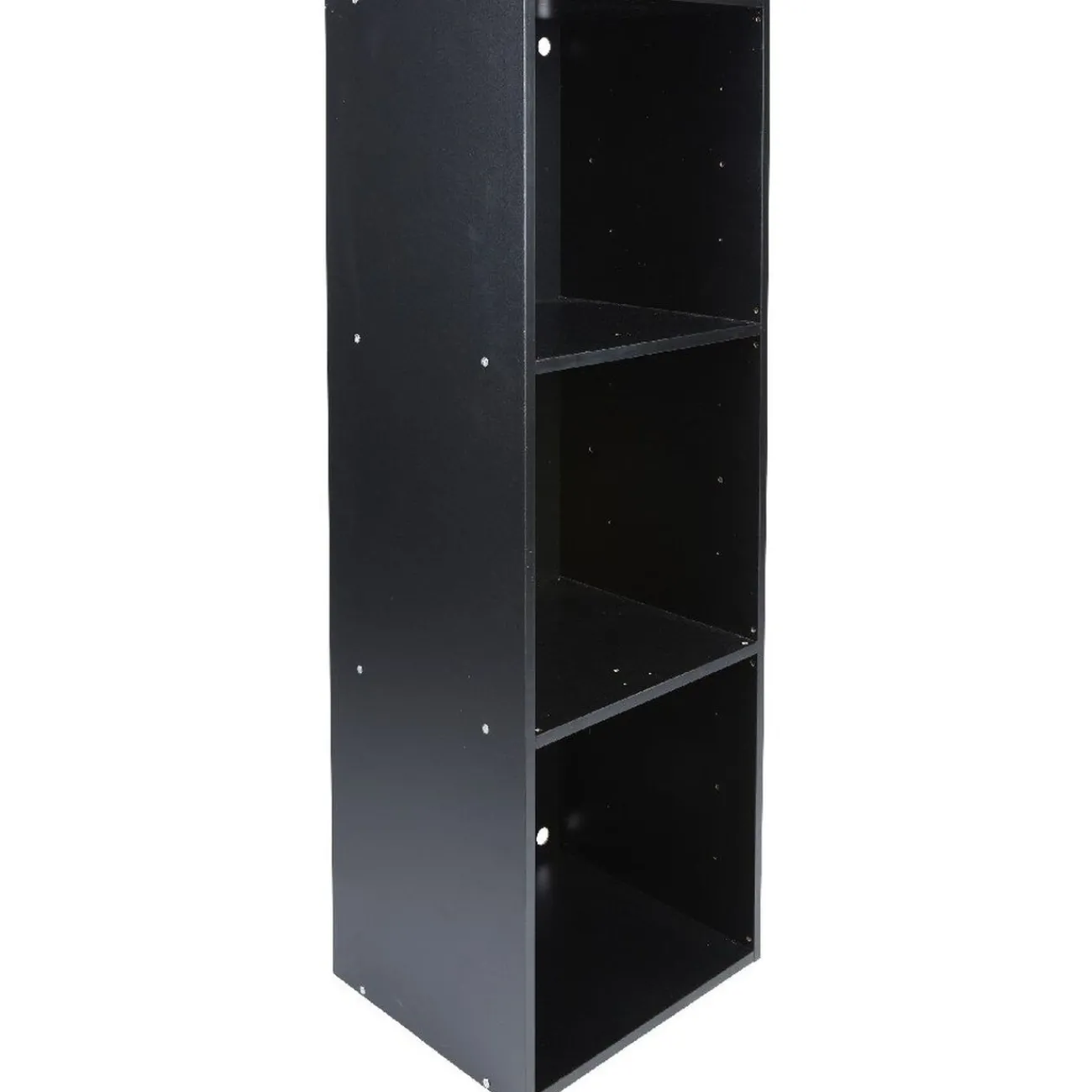 Gifi Rangement|Structure étagère 3 cases bois noir