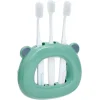 Gifi Aménagement Salle De Bain^Support 3 brosses à dents enfant vert