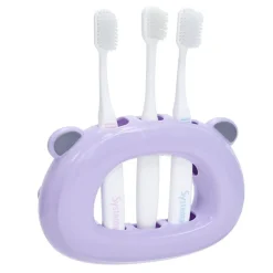 Gifi Aménagement Salle De Bain^Support 3 brosses à dents enfant violet
