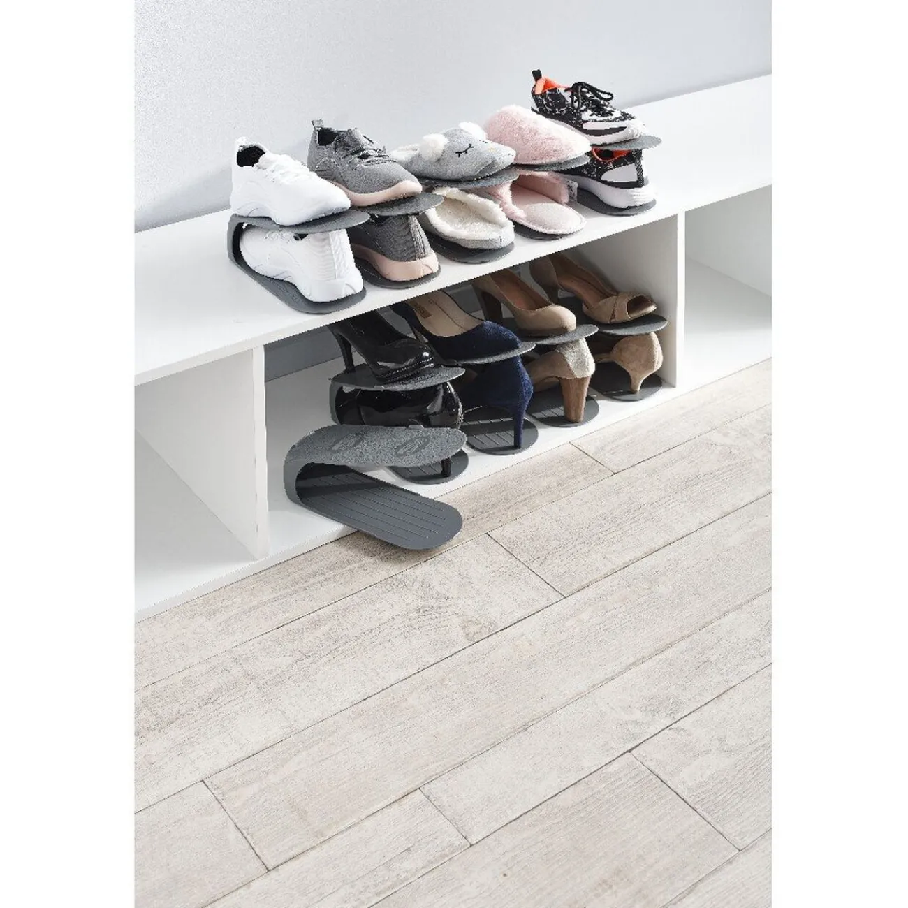 Gifi Rangement|Support à chaussures magique gris x10