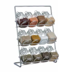 Gifi Support à épices en métal avec 12 bocaux