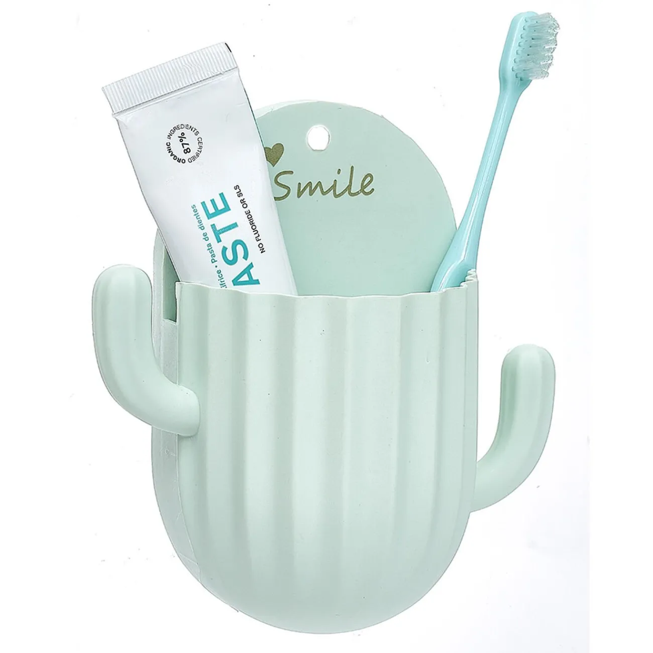 Gifi Aménagement Salle De Bain^Support brosse à dents adhésif forme cactus