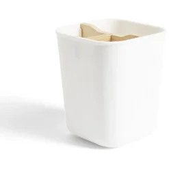 Gifi Aménagement Salle De Bain^Support brosse à dents bambou et plastique blanc