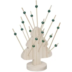 Gifi Support forme sapin bois Noël avec 21 piques apéritif