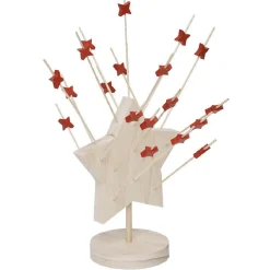 Gifi Support forme étoile bois avec 25 piques apéritif