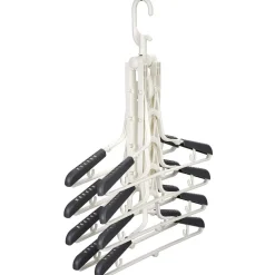 Gifi Rangement|Support malin 8 cintres en 1 pour penderie blanc