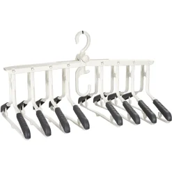 Gifi Rangement|Support malin 8 cintres en 1 pour penderie blanc