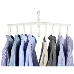 Gifi Rangement|Support malin 8 cintres en 1 pour penderie blanc