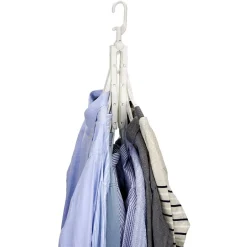 Gifi Rangement|Support malin 8 cintres en 1 pour penderie blanc