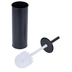 Gifi Equipement Wc^Support papier WC et téléphone noir 36xH66x13,5cm