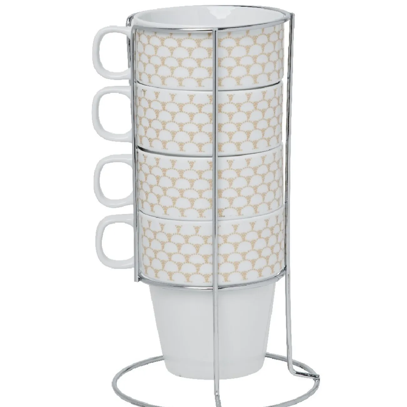 Gifi Support tasse avec 4 tasses empilables