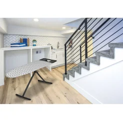 Gifi Entretien Du Linge|Table à repasser motif zig zag gris et blanc 162x46xH60/90cm