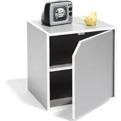 Gifi Rangement|Table de chevet Kobe gris clair 1 porte