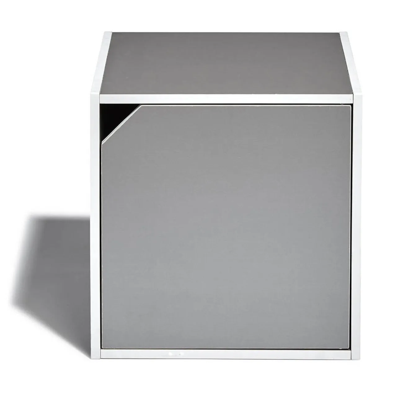 Gifi Rangement|Table de chevet Kobe gris clair 1 porte