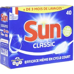 Gifi Nettoyage Et Entretien|Tablette lave-vaisselle Sun Classic 40 doses