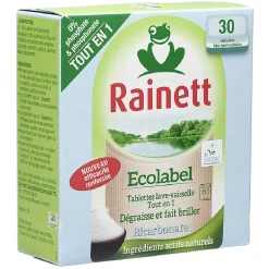 Gifi Nettoyage Et Entretien|Tablette lave-vaisselle tout en 1 Rainett certifié Ecolabel x30