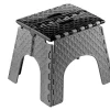 Gifi Aménagement Atelier^Tabouret marche pied pliant noir et gris H31 cm