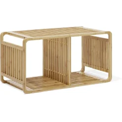 Gifi Rangement|Étagère 2 cases Macao bambou naturel - L33xH.64,5xP.33 cm