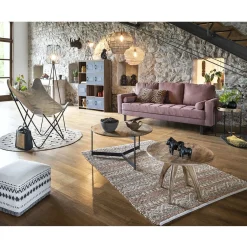 Gifi Rangement|Étagère 12 casiers Liverpool miel et noire