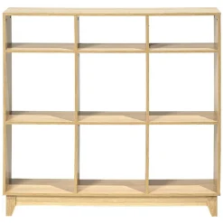 Gifi Rangement|Étagère 9 compartiment bois Dimensions: 102x29,7h96 coul nat