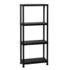 Gifi Rangement|Étagère 4 niveaux ajourés noire