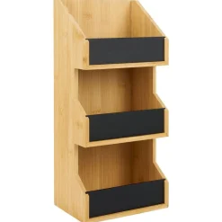 Gifi Étagère 3 niveaux bambou naturel 40x18xH13cm