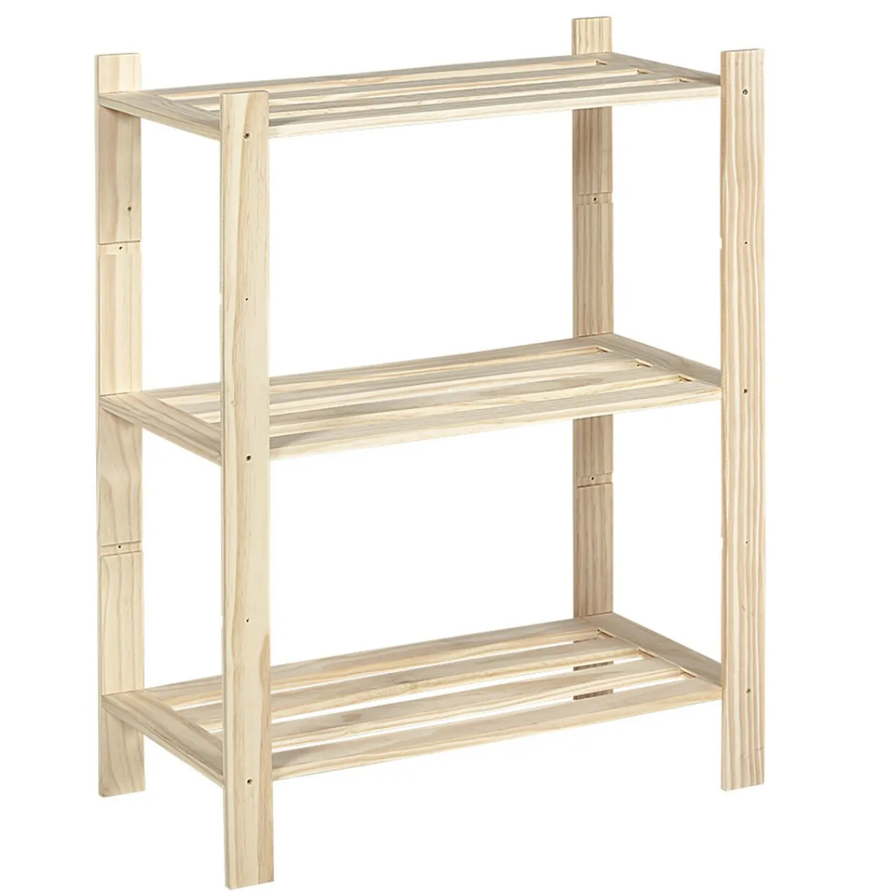 Gifi Rangement|Étagère 3 niveaux en Pin massif