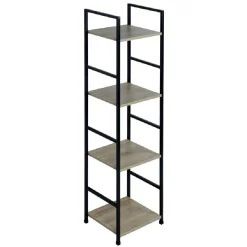 Gifi Rangement|Étagère 4 niveaux Luffi 29,1x23,5x112cm bois et métal