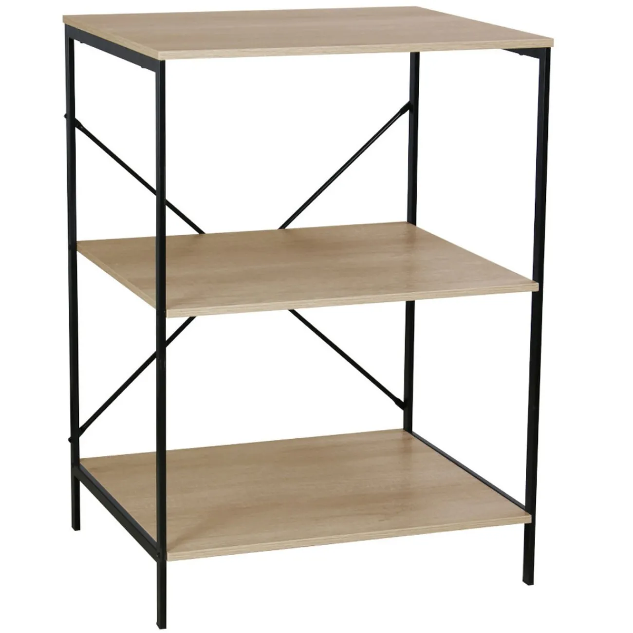 Gifi Rangement|Étagère 3 niveaux métal et bois WILLIAM
