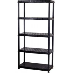 Gifi Rangement|Étagère 5 niveaux noir