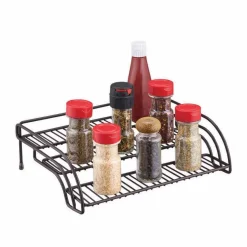 Gifi Étagère à épices à poser design métal filaire noir