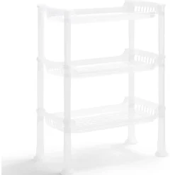 Gifi Étagère à poser 3 niveaux plastique transparent 32,5x18xH.33,5cm