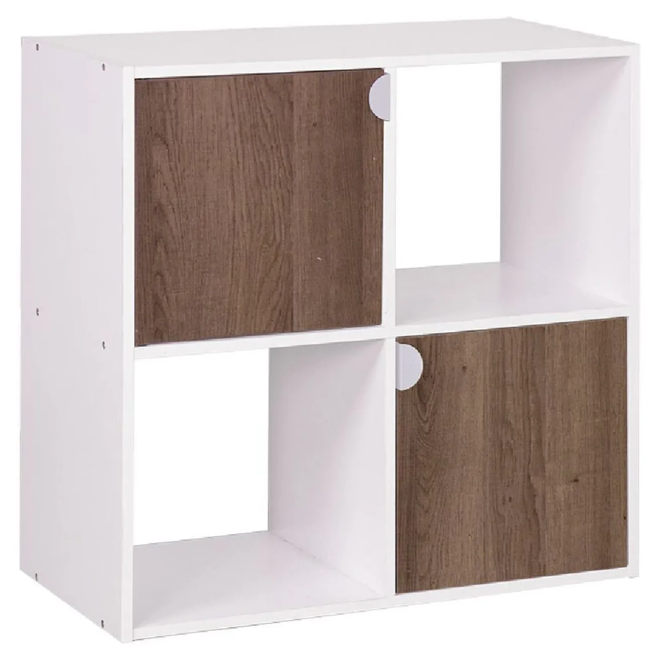 Gifi Rangement|Étagère Adam carré MDF blanche 4 cubes 60xH60x29,5cm