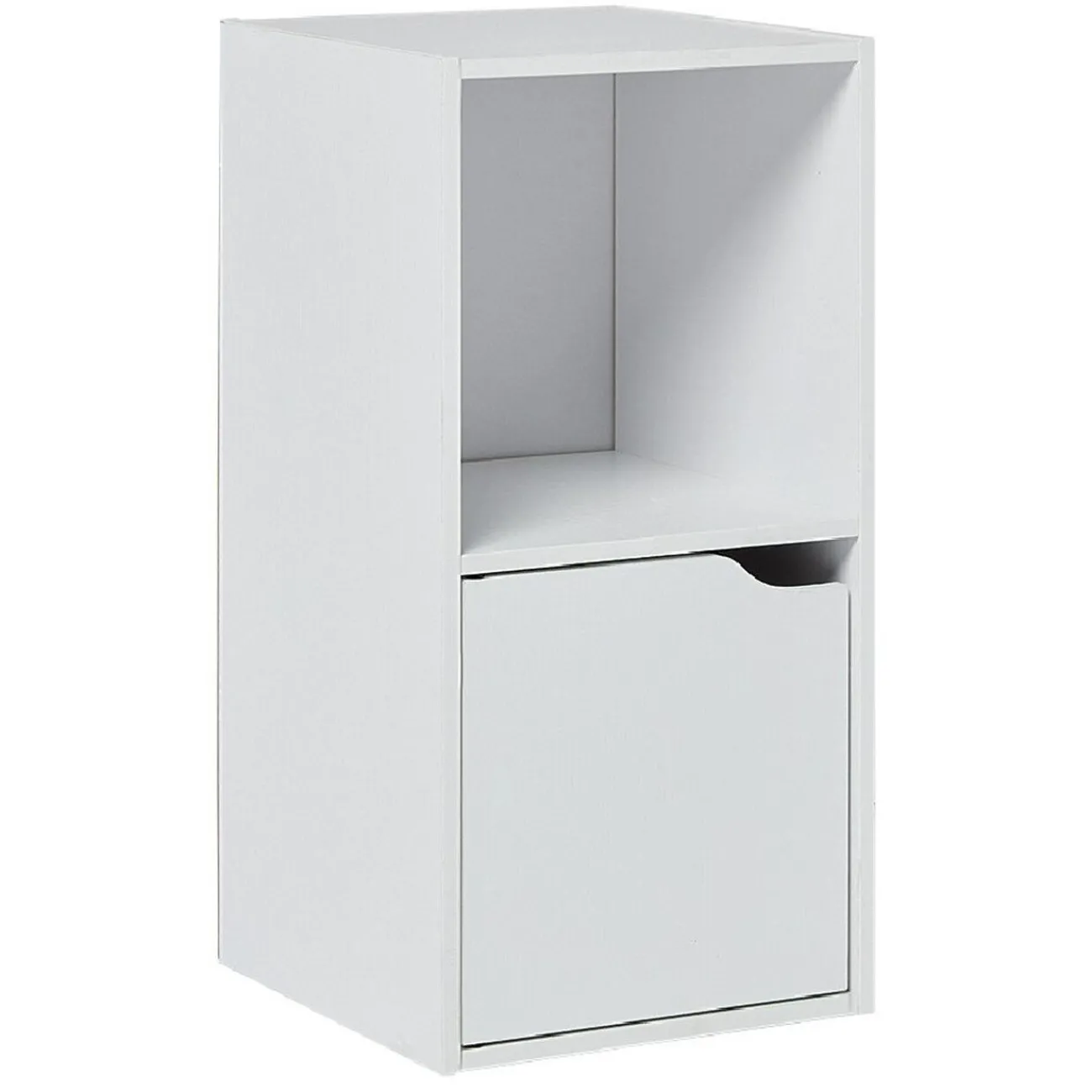 Gifi Rangement|Étagère Adam en bois blanc 2 niches